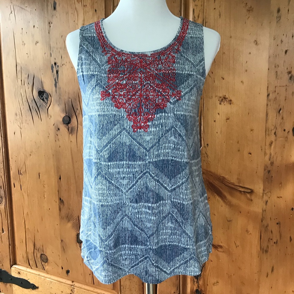 Embroidered front light weight tee